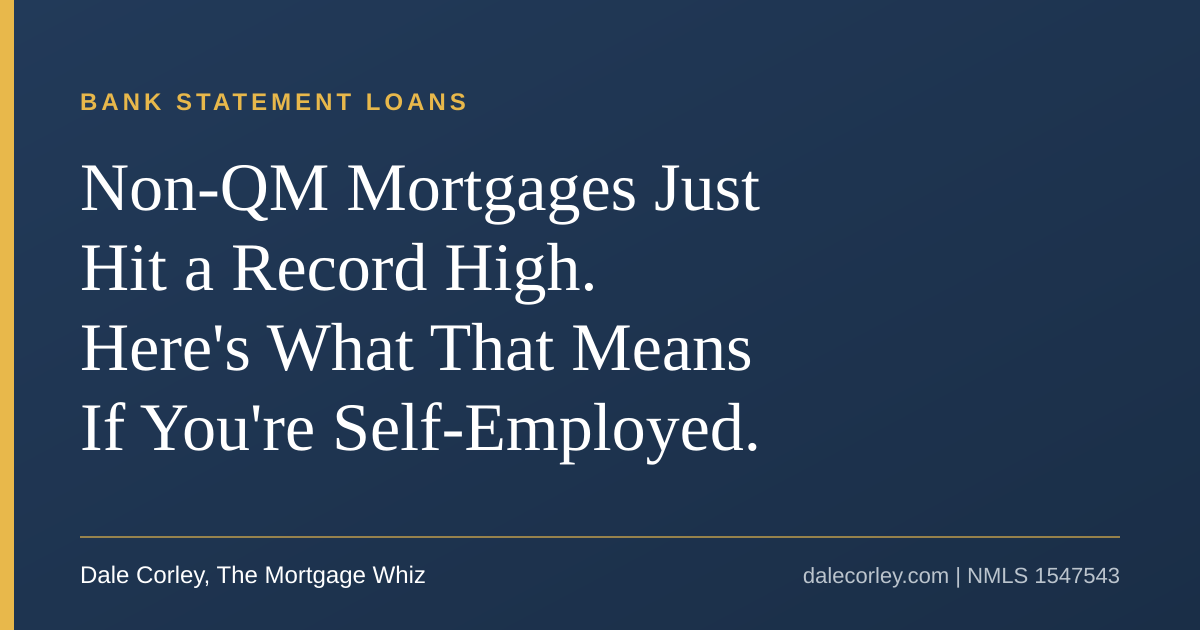 Non-QM Mortgages Just Hit a Record High. Here's What That Means If You're Self-Employed.